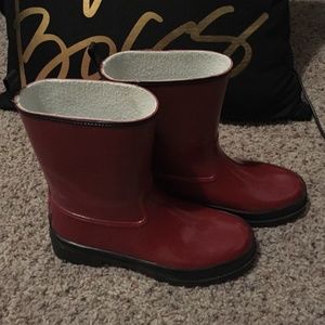 Sz 7 Liz Claiborne Red Rain Boot